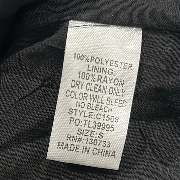 Umgee Island Of Capri Black Velvet Embroidered Floral Colorful Mini Skirt - S - Picture 10 of 10